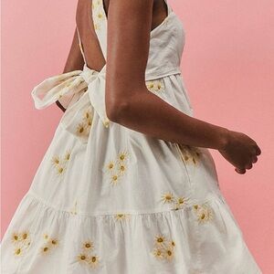 Urban Outfitters White and Yellow Floral‎ Dress